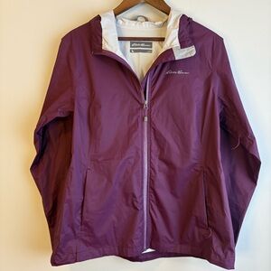 Eddie Bauer Plum Lightweight Windbreaker Jacket Women’s L Outdoor Hiking